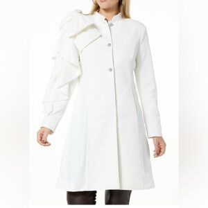 C Wonder by Christian Siriano Cascading Ruffle Dress Coat